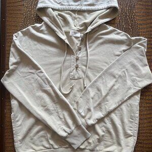Blu Pepper - Cream color hooded pullover - Size small